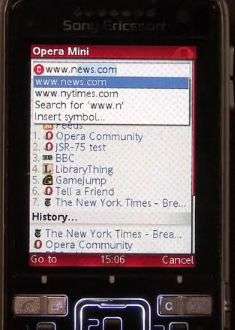 Opera Mini 4.1 beta