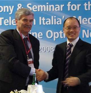 John Qiao e Francesco Nanotti, rispettivamente a capo di Huawei in Italia e di MedNautilus