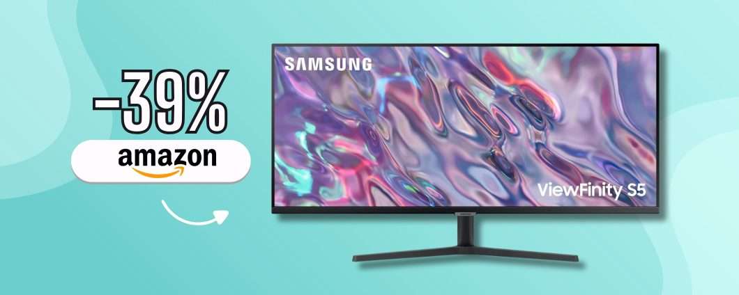 Colpo grosso per il Samsung Monitor ViewFinity S5, schermo da 34" WQHD
