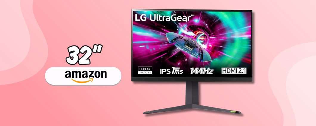 Splendido Monitor 32" LG con risoluzione 4K 144Hz, invincibile sulla scrivania