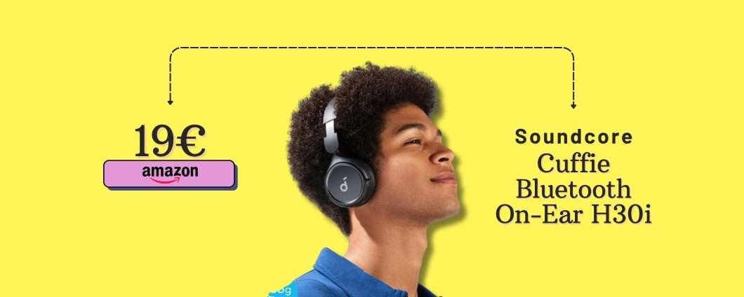 Soundcore H30i per cuffie On Ear leggere, 60H di batteria e a soli 19€