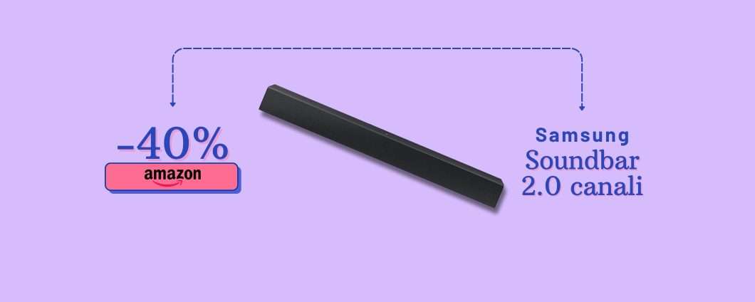 Suono da cinema a casa: bastano 89€ e questa soundbar Samsung (Amazon)