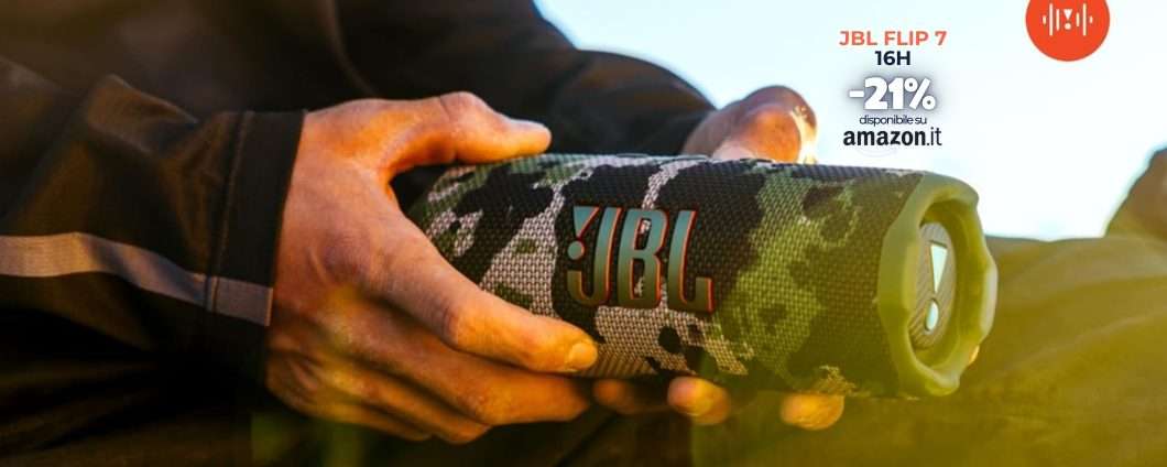 JBL Flip 7 trasforma l'audio in esperienza: speaker Bluetooth da 16H