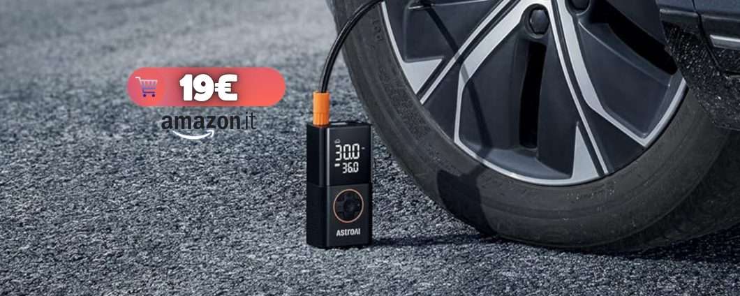 Compressore aria 150 PSI per gonfiare ruote in pochi SECONDI (19€ Amazon)