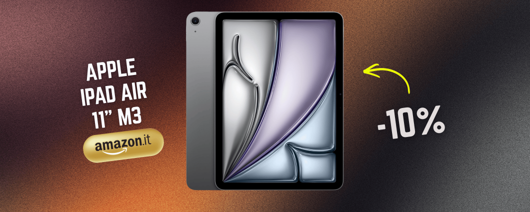 Apple iPad Air 11" è di nuovo in sconto su Amazon: chip M3 fortissimo
