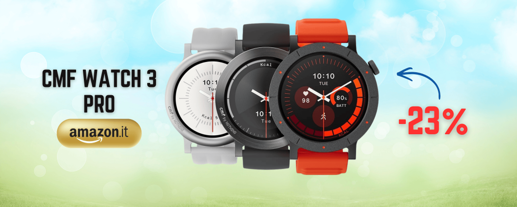 Il miglior smartwatch sotto i 100€ è il CMF Watch 3 Pro: compralo su Amazon