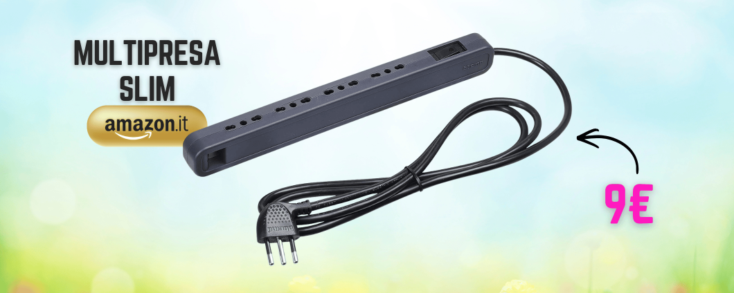Multipresa ULTRASLIM che torna utilissima: per 9€ è una furbata