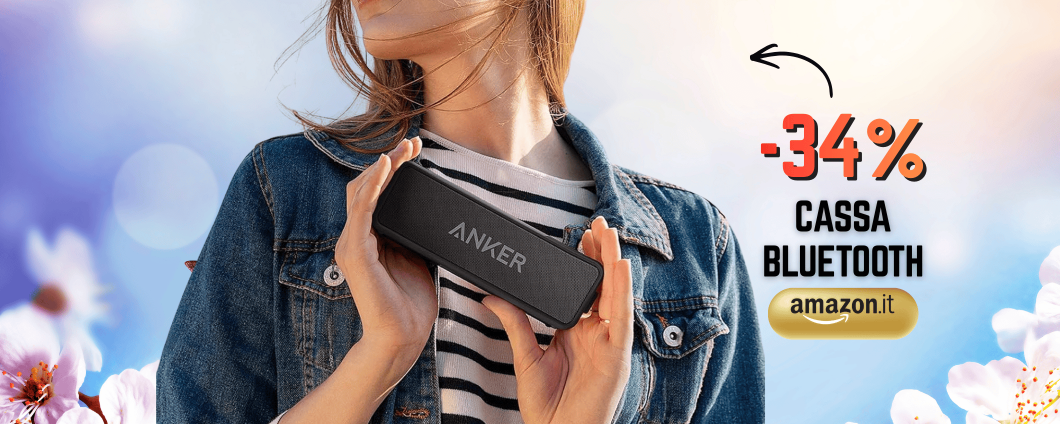 Anker ha uno speaker Bluetooth a soli 26€ su Amazon che suona per 24h