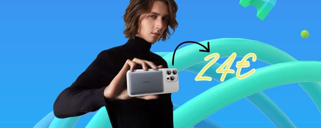 Power Bank Magsafe ultra-slim da 5000mAh + porta USB a soli 24€