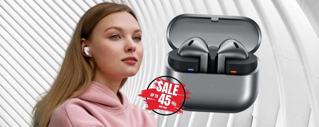 Samsung Galaxy Buds3 scontate su Amazon al 45% sono un vero affare