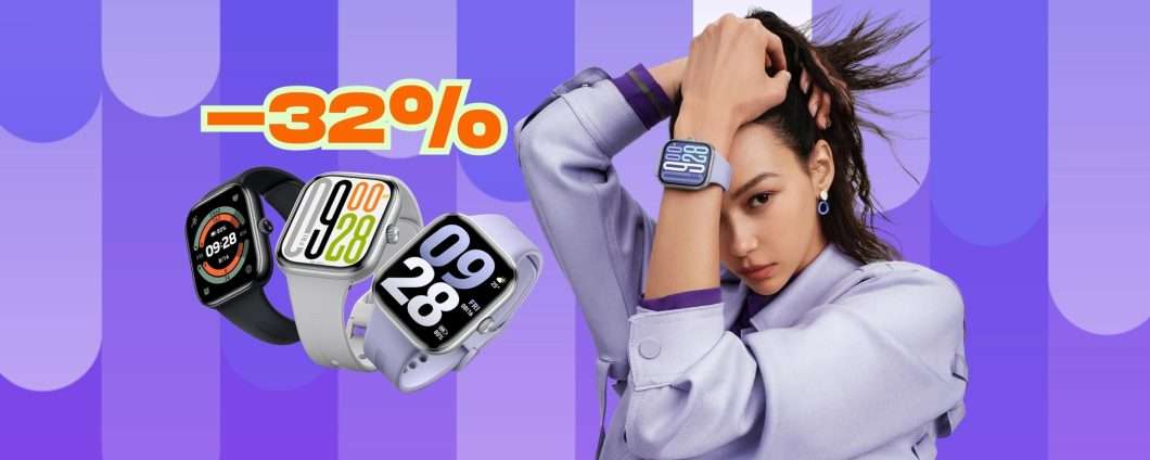 Xiaomi Redmi Watch 5 con display AMOLED e chiamate Bluetooth (-32%)