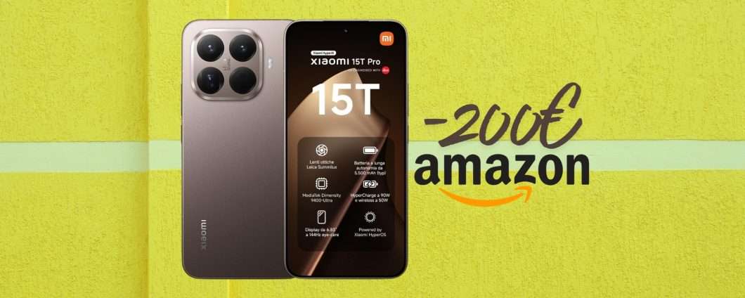 Foto da paparazzo e ricarica lampo: Xiaomi 15T Pro in offerta su Amazon
