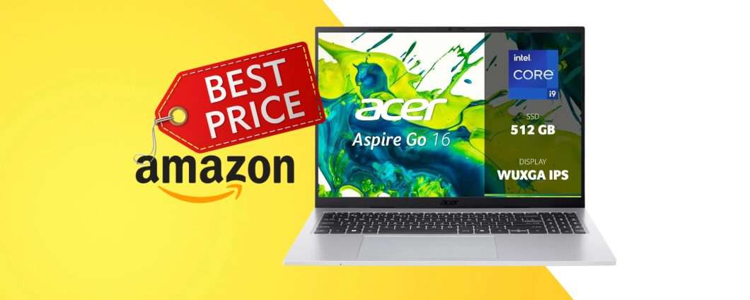 Acer Aspire Go 16 con Intel Core i9, 16GB di RAM DDR5 e SSD da 512GB