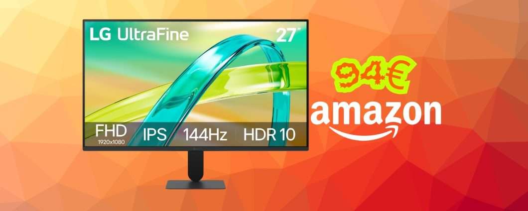 Monitor LG FHD da 27″ con refresh rate da 144Hz per lavoro, studio e gaming