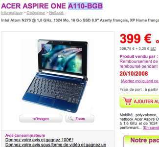 Netbook, Acer prepara il Natale Il nuovo A110BGB
