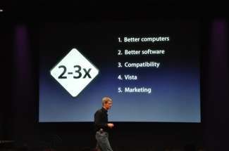 Steve Jobs lancia i nuovi MacBook Tim Cook parla dei numeri di Apple