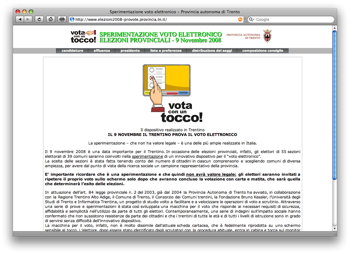 A Trento si vota sui PC Homepage del progetto