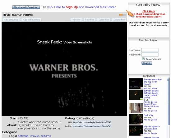 La home dell'ex-sito