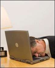 Un impiegato colto sul fatto