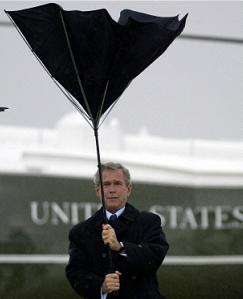 George Bush, leggi ombrello a rischio