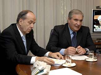 Il ministro Fioroni e il vicepresidente Microsoft Umberto Paolucci