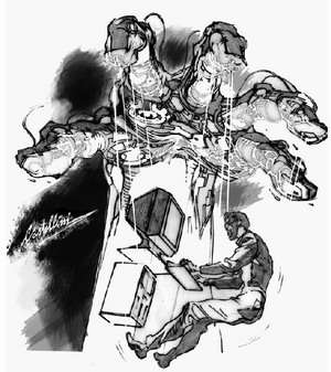 un'immagine dal mensile - disegno di Castellini