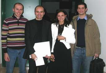 da sinistra Enrico Vicentini, Roberto Giacobazzi, Mila Dalla Preda e Alessandro Brunelli