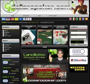 la home page del sito