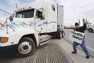 Camionisti in sciopero