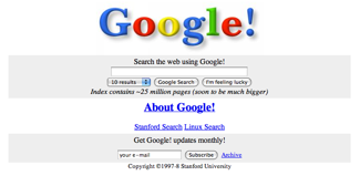 Google agli albori