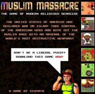 Una schermata del gioco Muslim Massacre