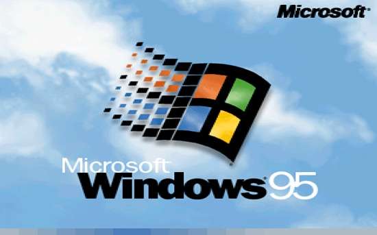 La splash screen di Windows 95