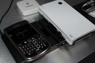 una base mobile di Powermat al lavoro