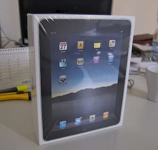 la confezione di iPad
