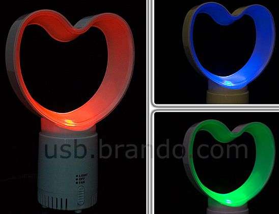 USB Heart Aromatic Electric Fan