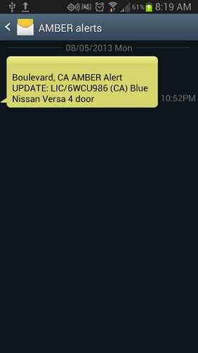 il messaggio ricevuto dai cittadini californiani