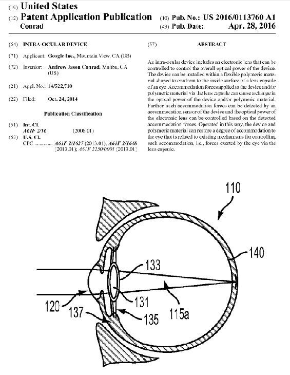 Pubblicazione del brevetto Google
