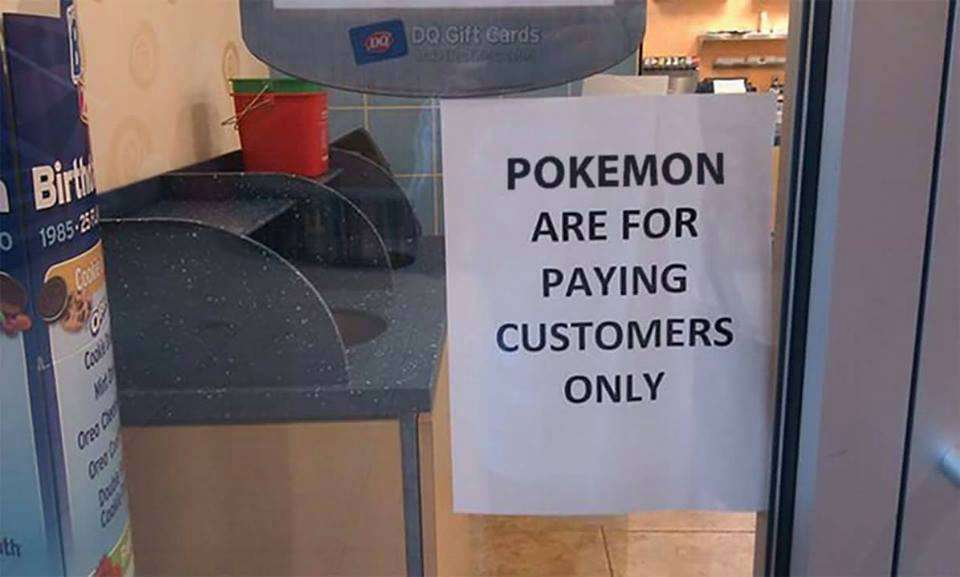 Pokémon Go - Avviso ai clienti di un locale