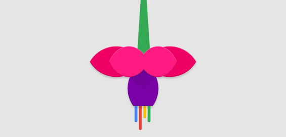 Ipotetico logo di Google Fuchsia