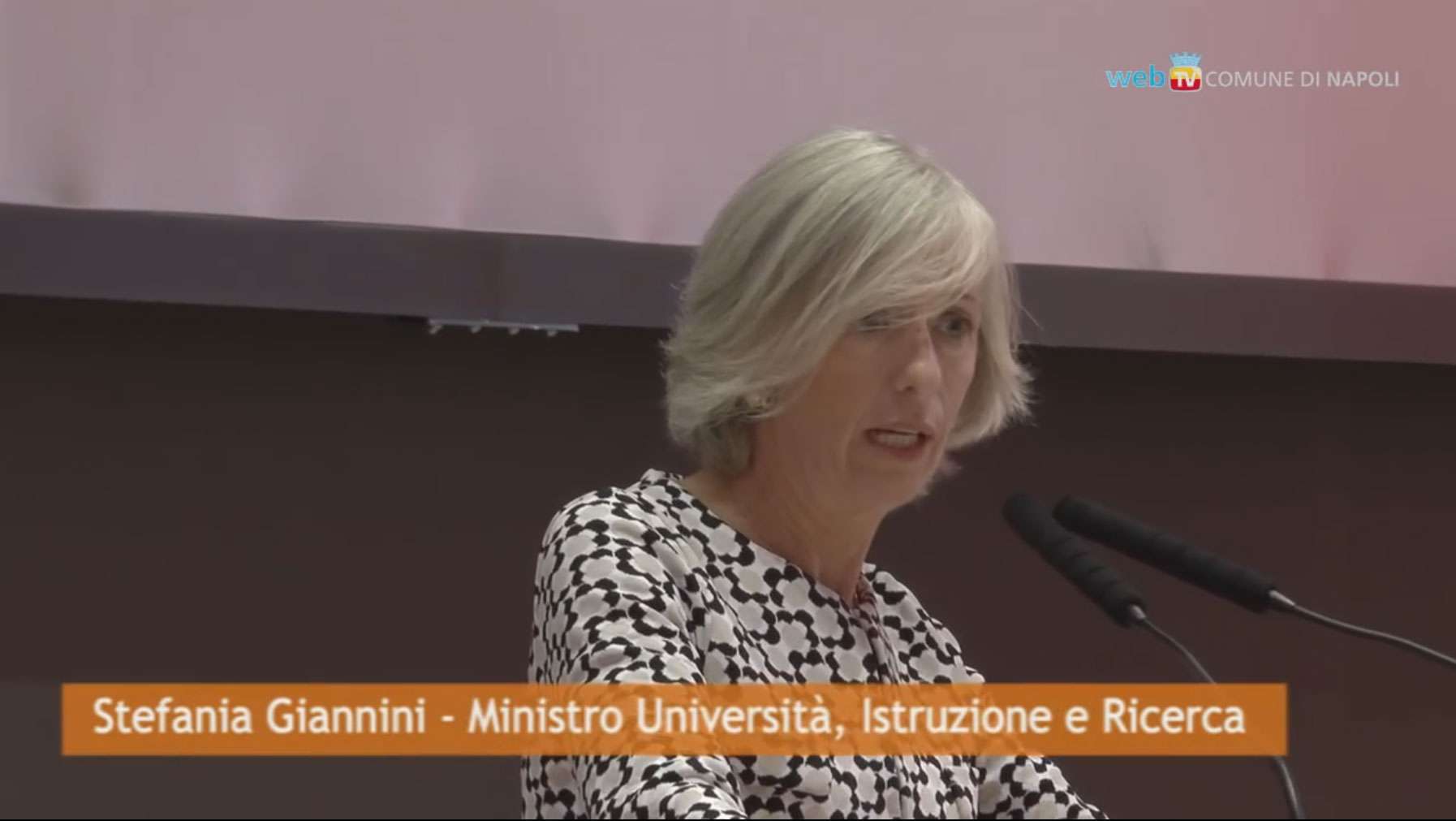 La Ministra dell'Università e della Ricerca, Stefania Giannini