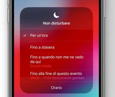 iOS 12: notifiche, Non disturbare