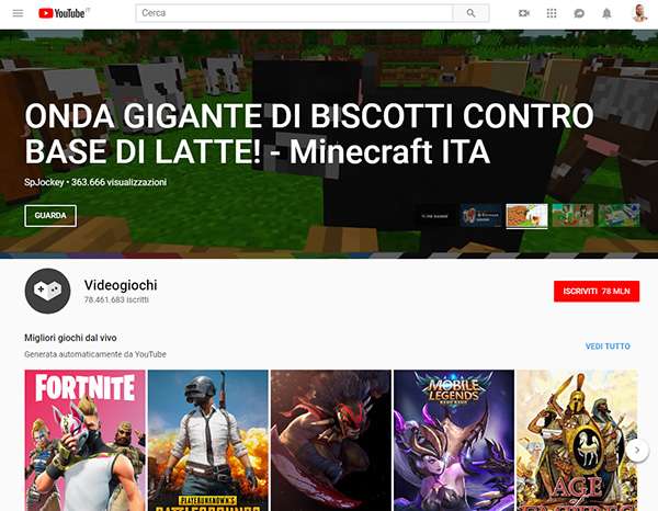 YouTube inaugura una nuova sezione tutta dedicata ai videogiochi