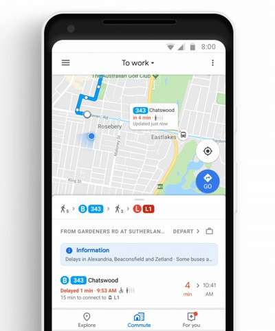 Google Maps per pendolari