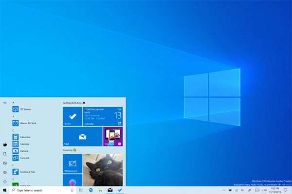Windows 10 19H1, build 18282