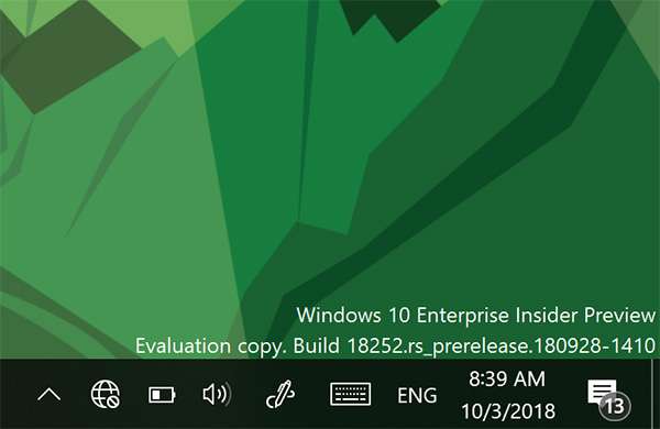 Windows 10 19H1: build 18277, disconnessione