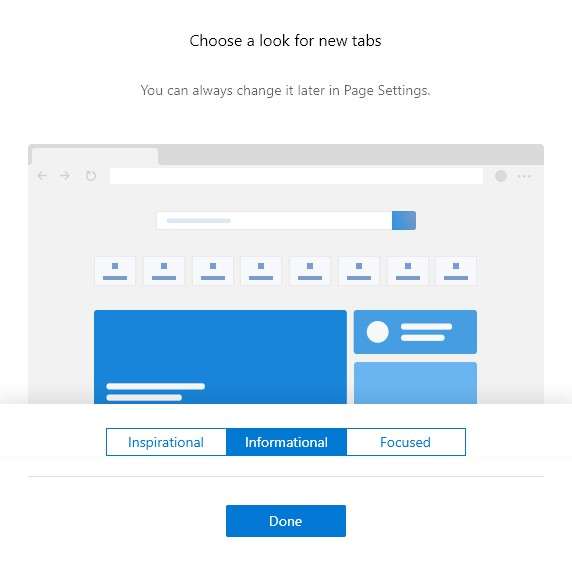 Layout Microsoft Edge