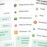 I ballot screen di Android per ricerche e browser
