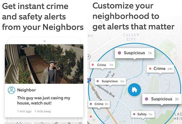 L'applicazione Neighbors di Ring
