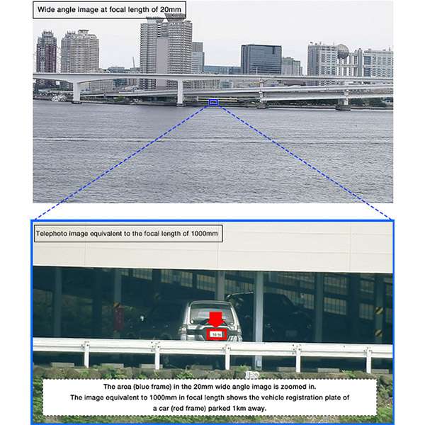 Lo zoom della videocamera Fujifilm SX800 per la sorveglianza