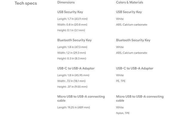 Google Titan Security Key Kit: le caratteristiche